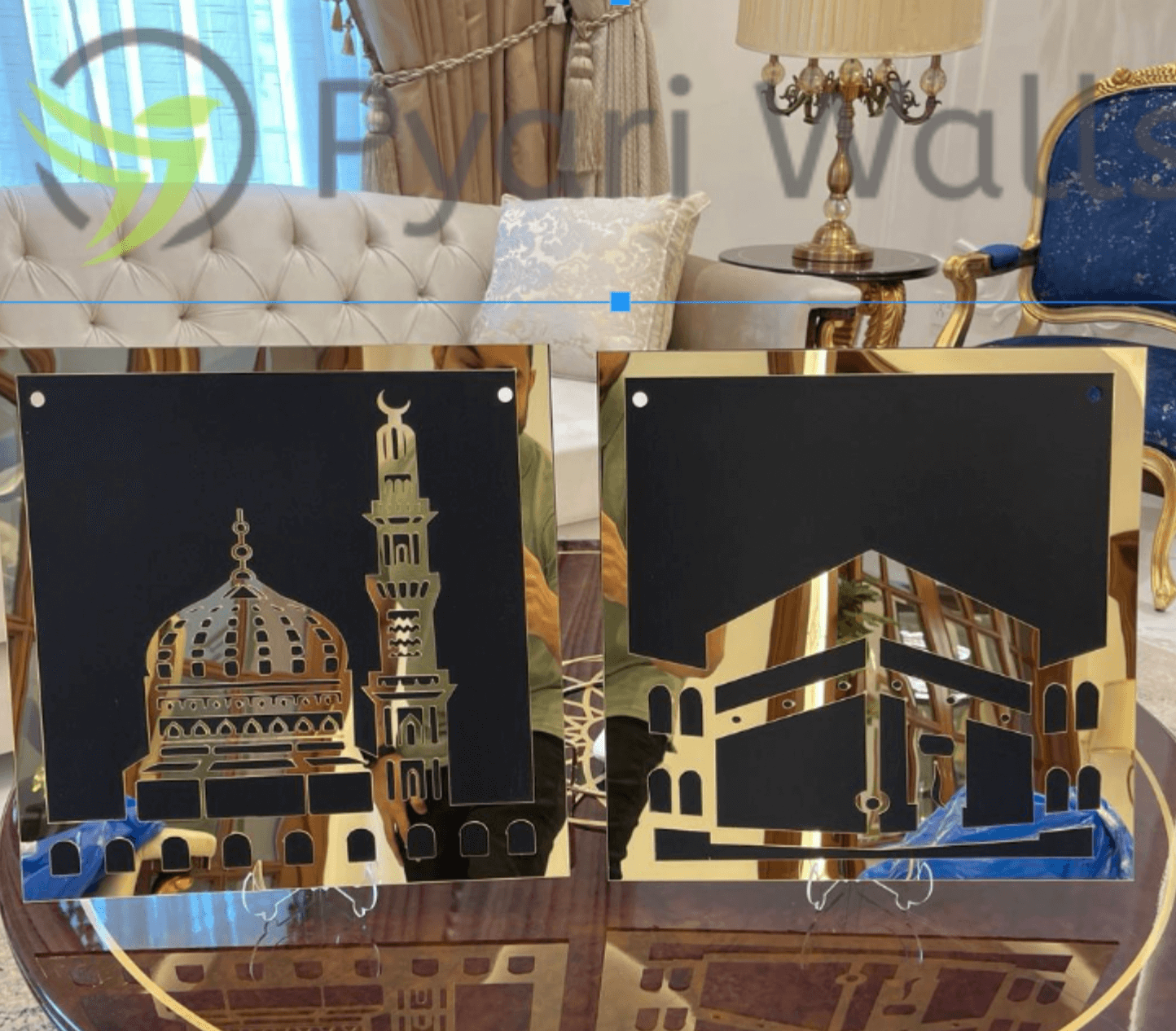 Islamic Wall hanging Khana Kaaba and Roza Rasool (SAW) Set - Walls Decor - imixpress.com