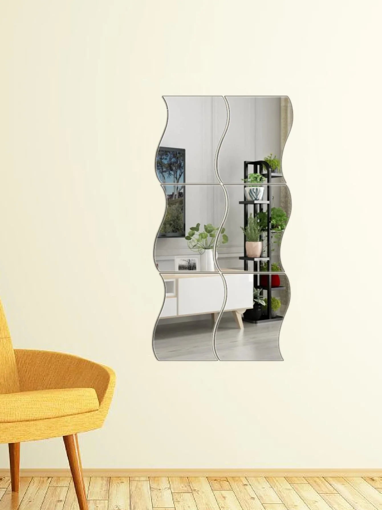 6x Silver Acrlyic Mirror(Big Size Zigzag) - imixpress.com