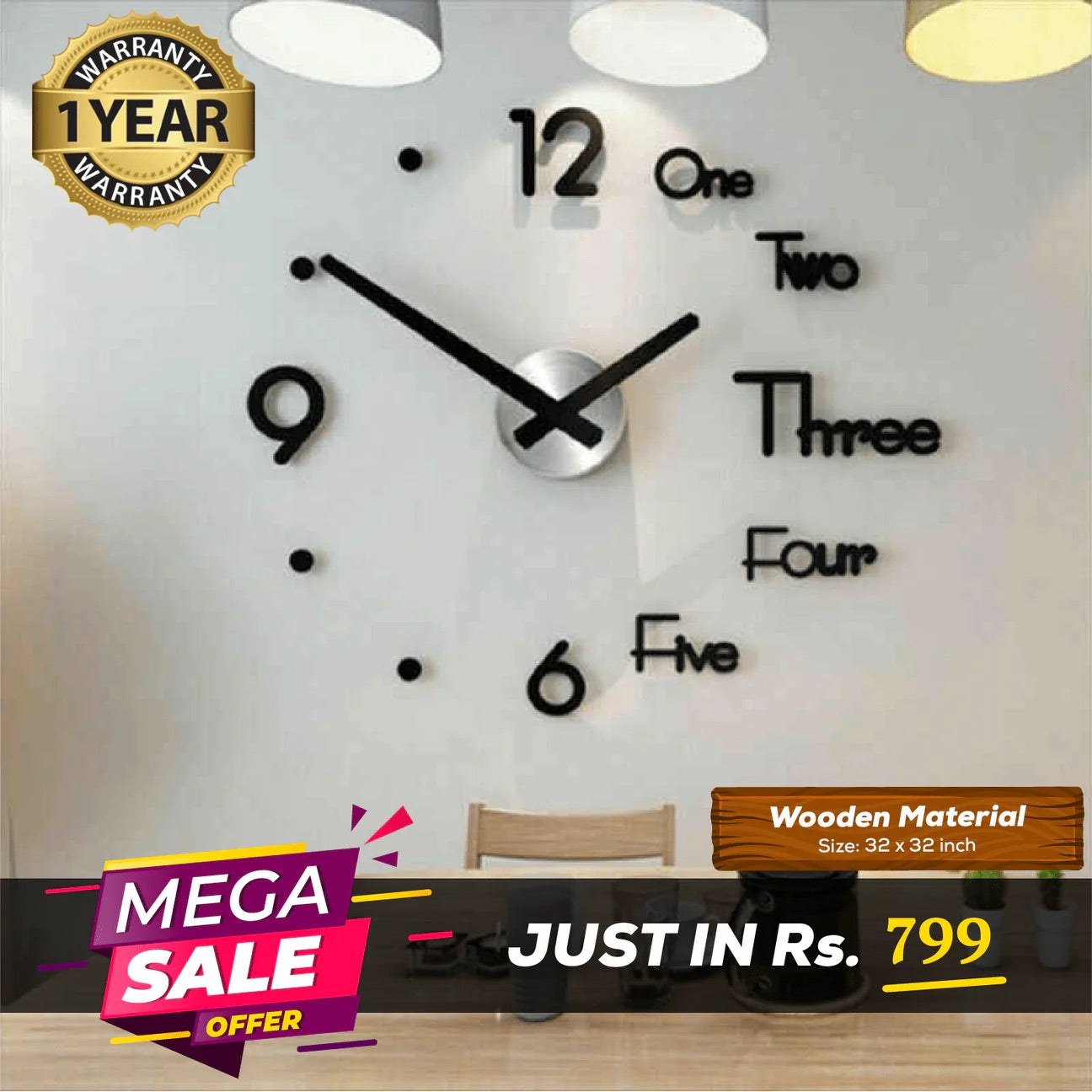 Summer Biggest Sale Buy 1 DIY Clock Get Free Hexagons Mirrors - imixpress.com