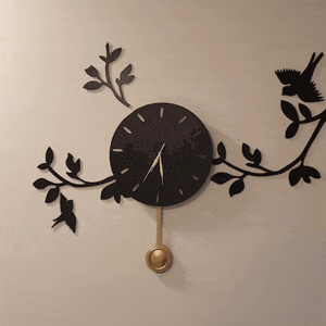 Birds on Branches Scenic Pendulum Clock - imixpress.com