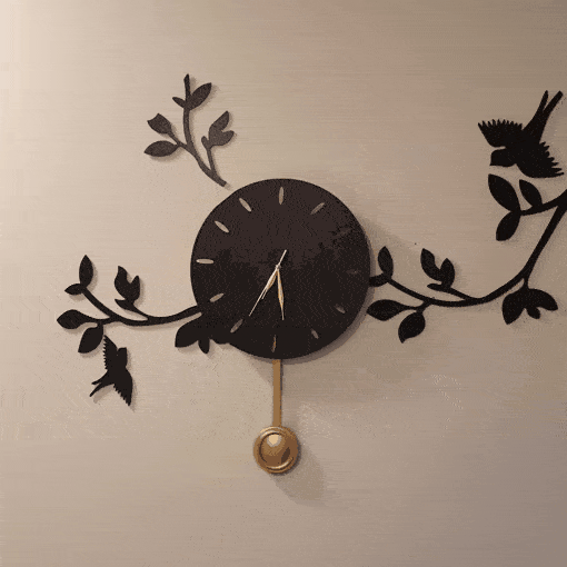 Birds on Branches Scenic Pendulum Clock - imixpress.com