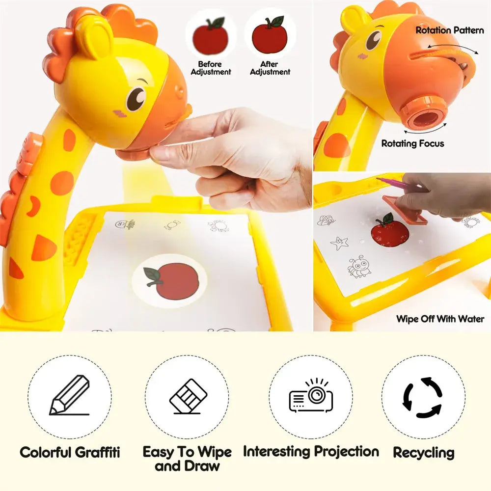 3 In 1 Kids Painting Drawing Activity Kit Projector Table - imixpress.com