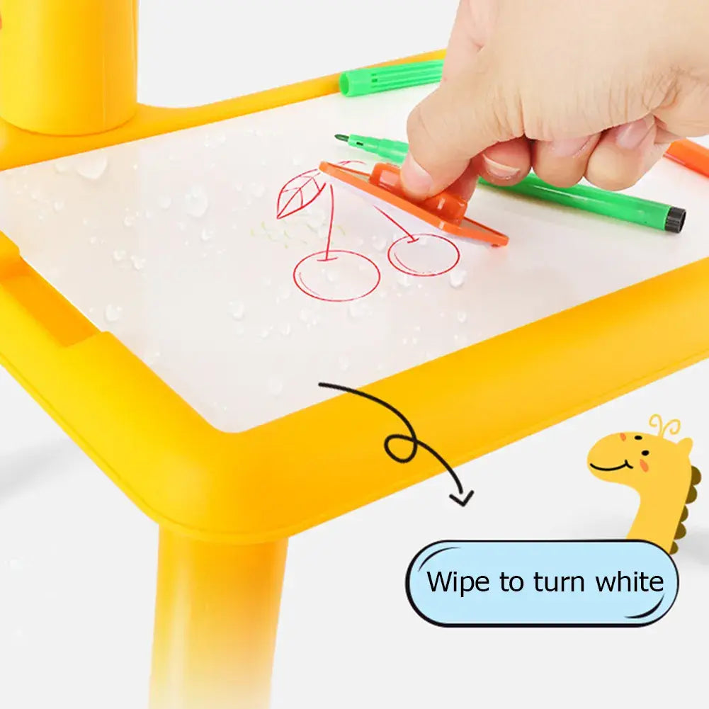 3 In 1 Kids Painting Drawing Activity Kit Projector Table - imixpress.com