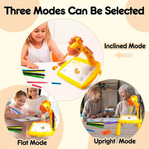 3 In 1 Kids Painting Drawing Activity Kit Projector Table - imixpress.com