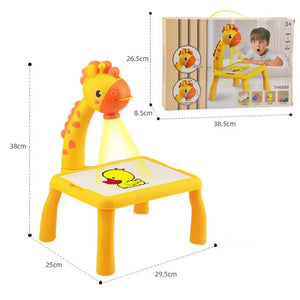 3 In 1 Kids Painting Drawing Activity Kit Projector Table - imixpress.com