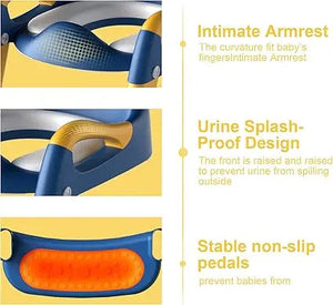 3 In 1 Toilet Seat Toilet Trainer With Ladder (random color) - imixpress.com
