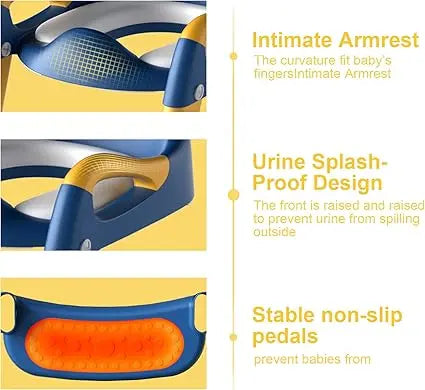 3 In 1 Toilet Seat Toilet Trainer With Ladder (random color) - imixpress.com