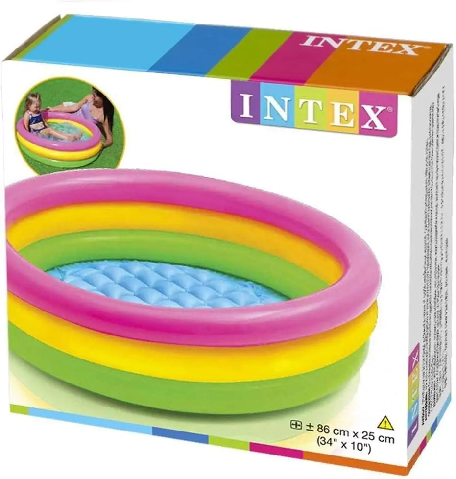 34X10 INTEX SUNSET GLOW BABY POOL (58924) - imixpress.com