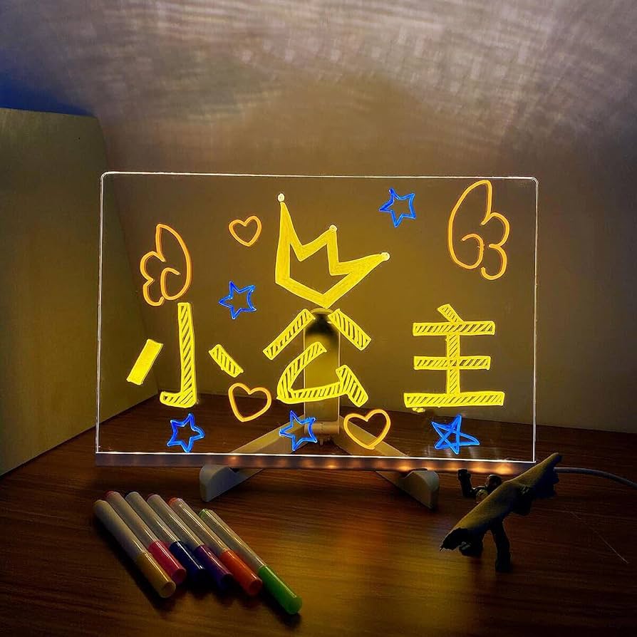 LED Glow Note Board With Night Light 
