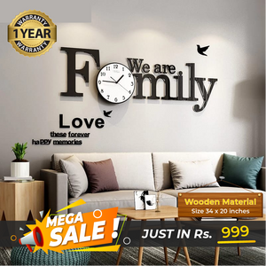 We are Family Clock with White Dial - imixpress.com