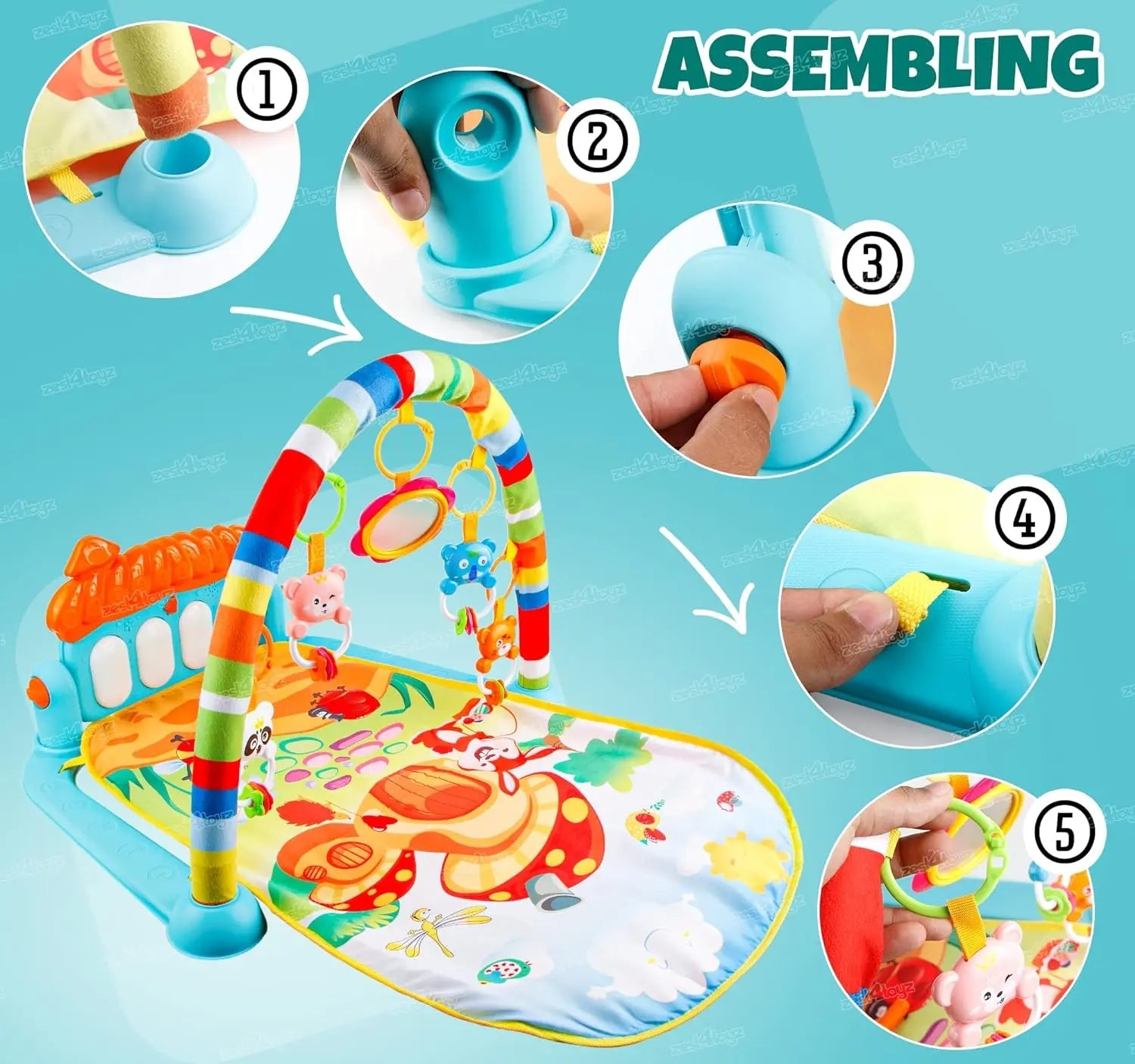 Baby Piano Play Gym Mat - imixpress.com