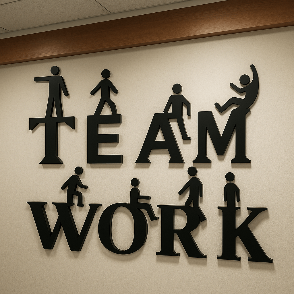 Teamwork 3D Creative Office Decor (tw01) - Wall Decorations - imixpress.com