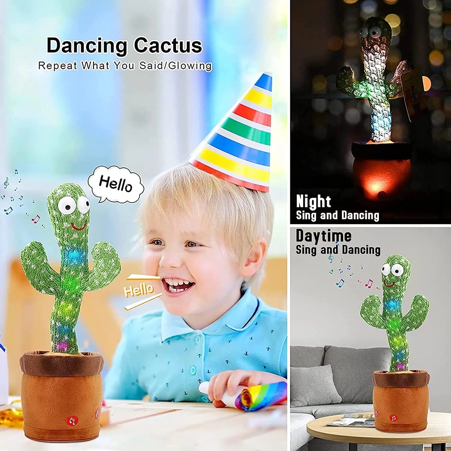Dancing talking Cactus Toy (Rechargeable) - imixpress.com