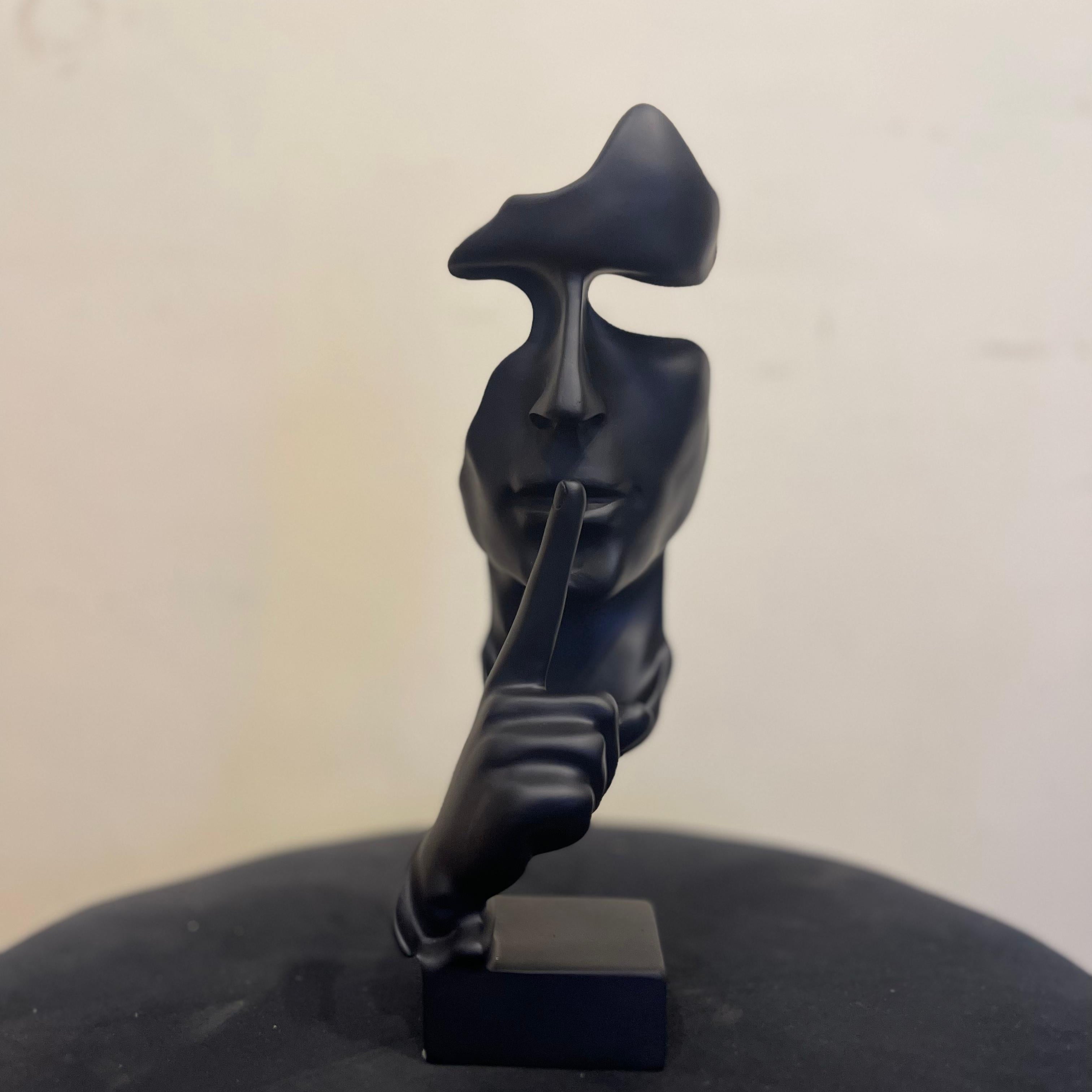 Large Silent Thinker Face Ceramic Sculpture – Elegant Home & Office Decor - imixpress.com