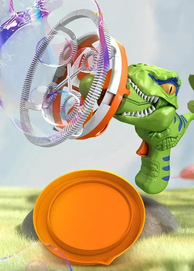 Electric Dinosaur Bubble Maker Gun toy for Kids - imixpress.com