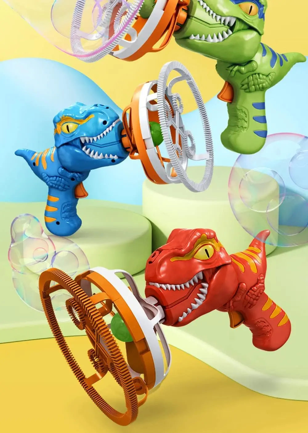 Electric Dinosaur Bubble Maker Gun toy for Kids - imixpress.com