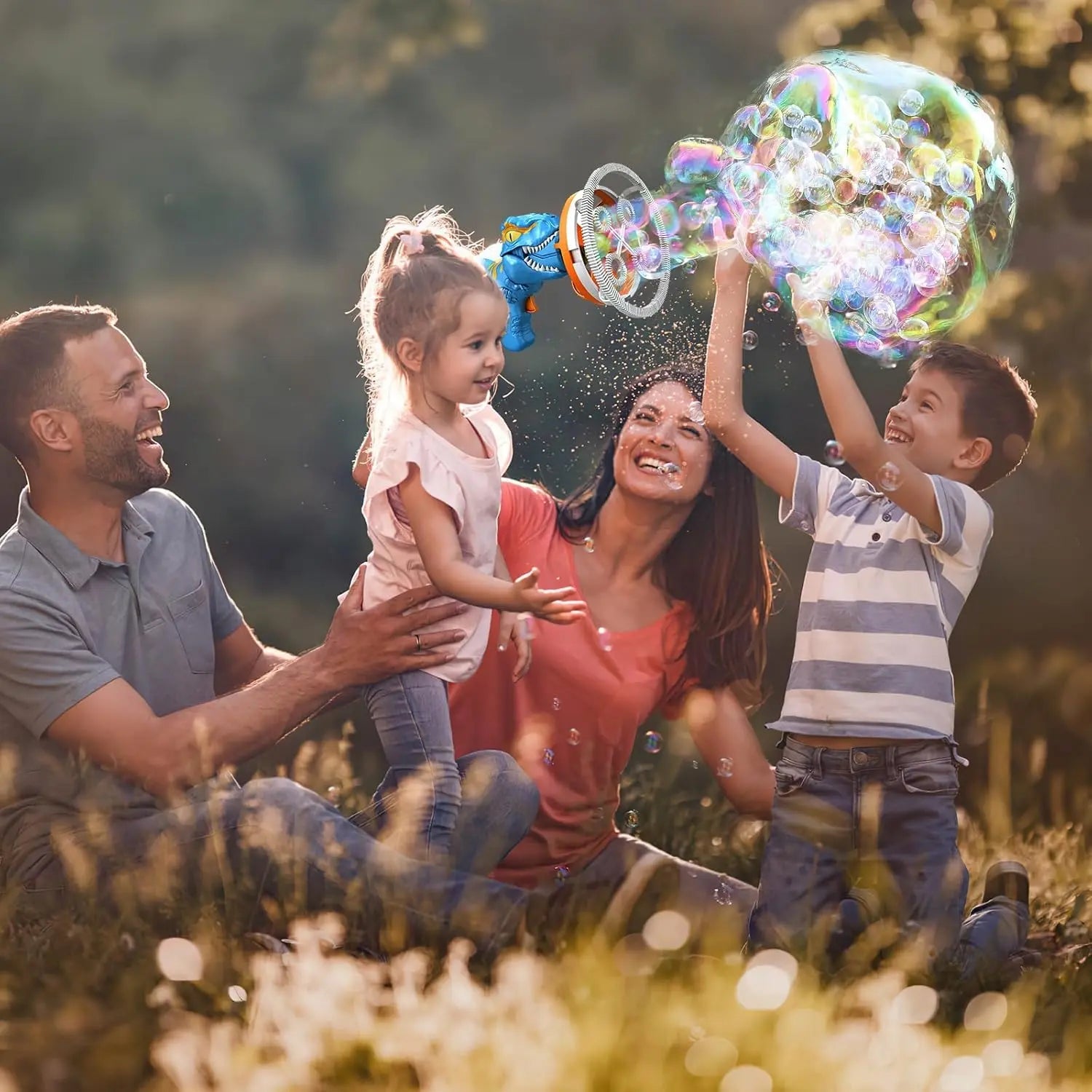 Electric Dinosaur Bubble Maker Gun toy for Kids - imixpress.com
