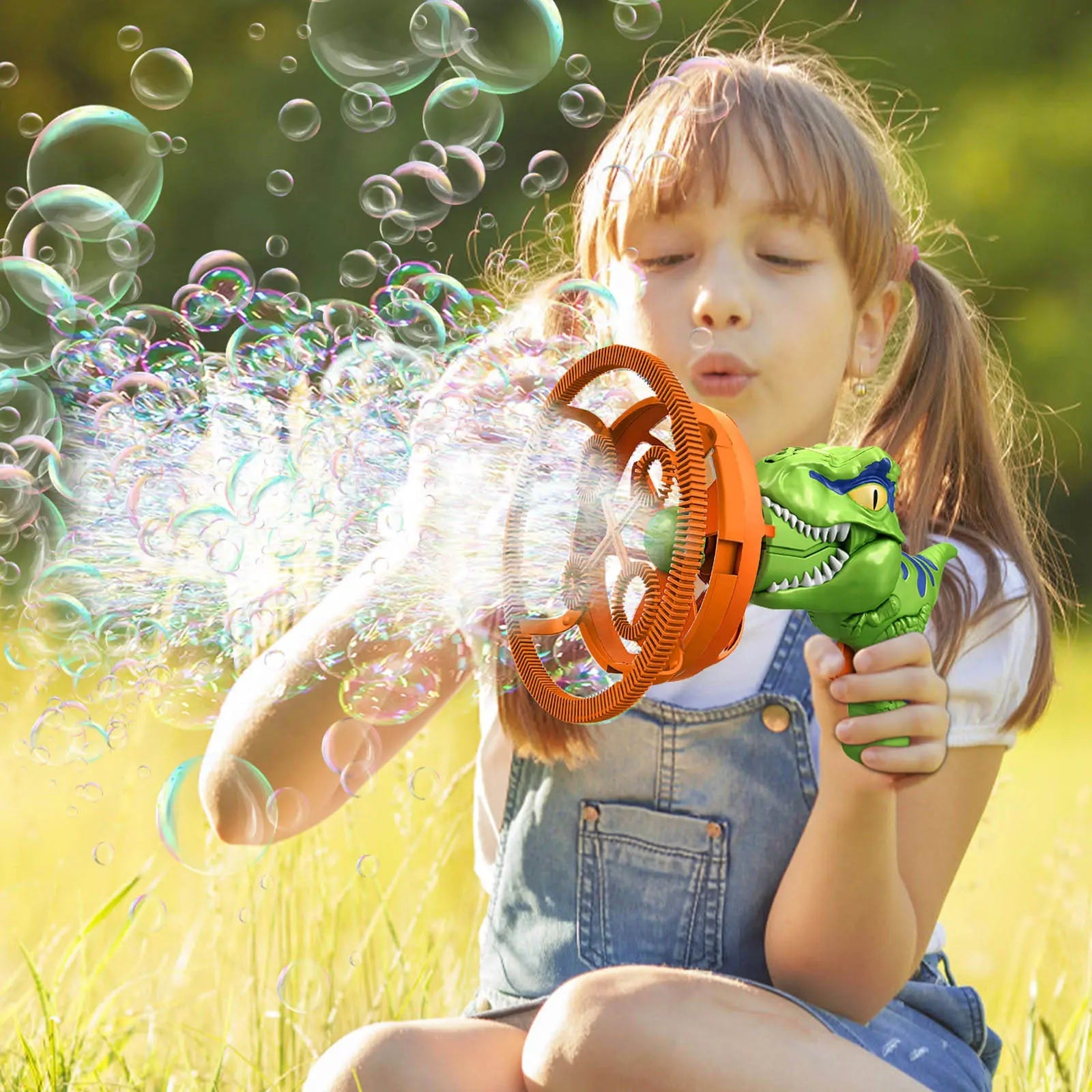 Electric Dinosaur Bubble Maker Gun toy for Kids - imixpress.com