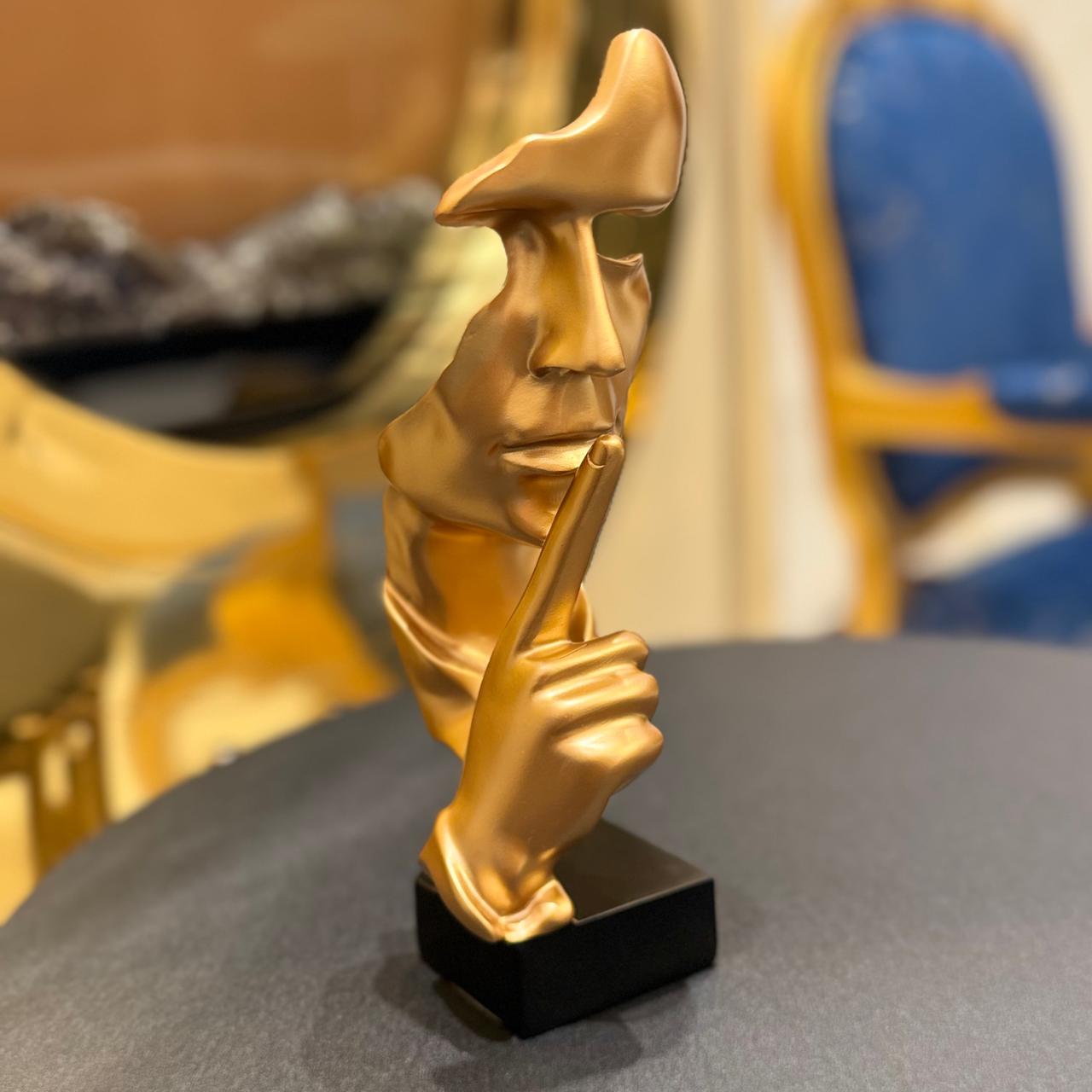 Large Silent Thinker Face Ceramic Sculpture – Elegant Home & Office Decor - imixpress.com