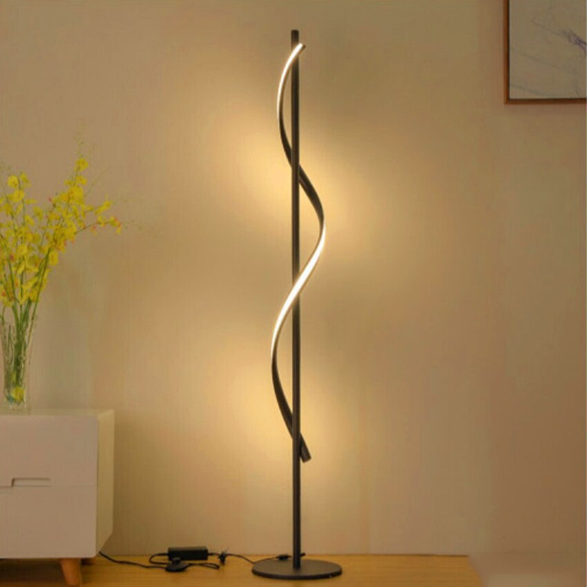 AMBIENT FLOOR LAMP LIVING ROOM BEDROOM SPIRAL NEON LAMP (WARM) - imixpress.com