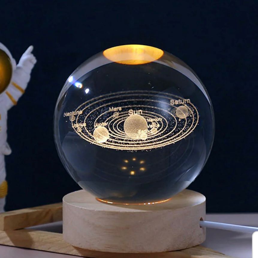Night Light with Heavenly Bodies Enclosed in Glass – Elegant Home & Office Decor - imixpress.com