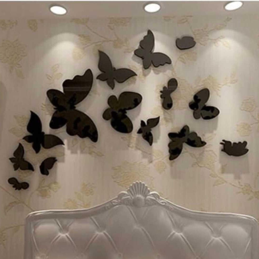 16 pcs butterflies set (Black) - imixpress.com
