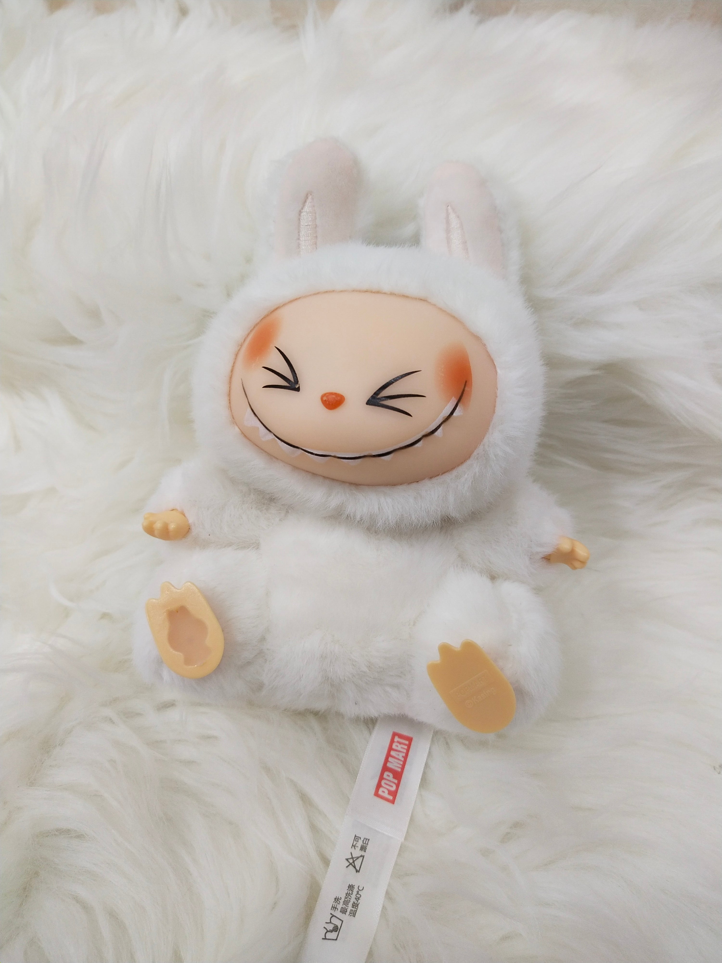 Labubu Monster Anime Character Plush Keychain - 1 PC (SiSi White) - imixpress.com
