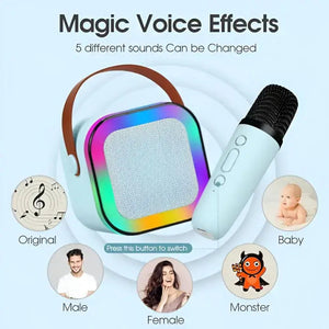 K12 Mini Wireless Mic Speaker with RGB Lights - imixpress.com