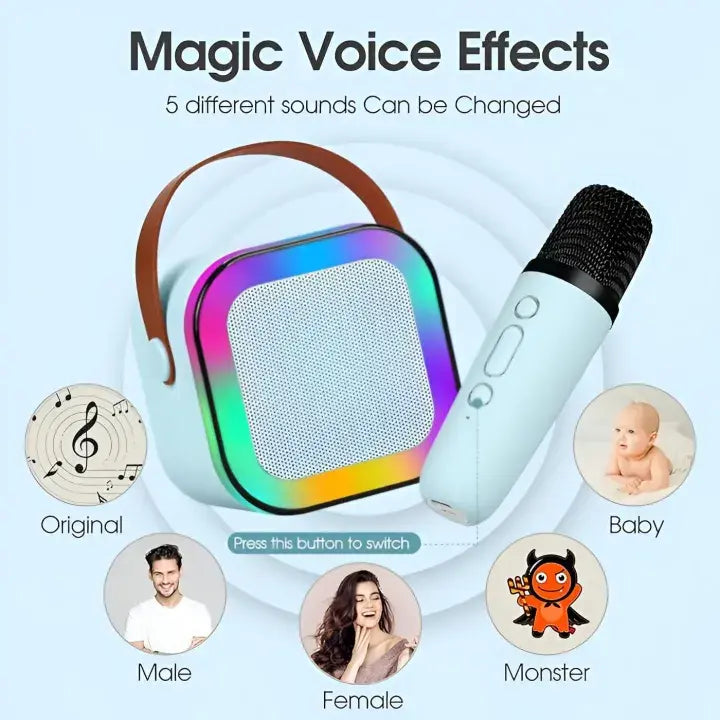 K12 Mini Wireless Mic Speaker with RGB Lights - imixpress.com