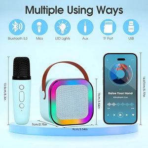 K12 Mini Wireless Mic Speaker with RGB Lights - imixpress.com