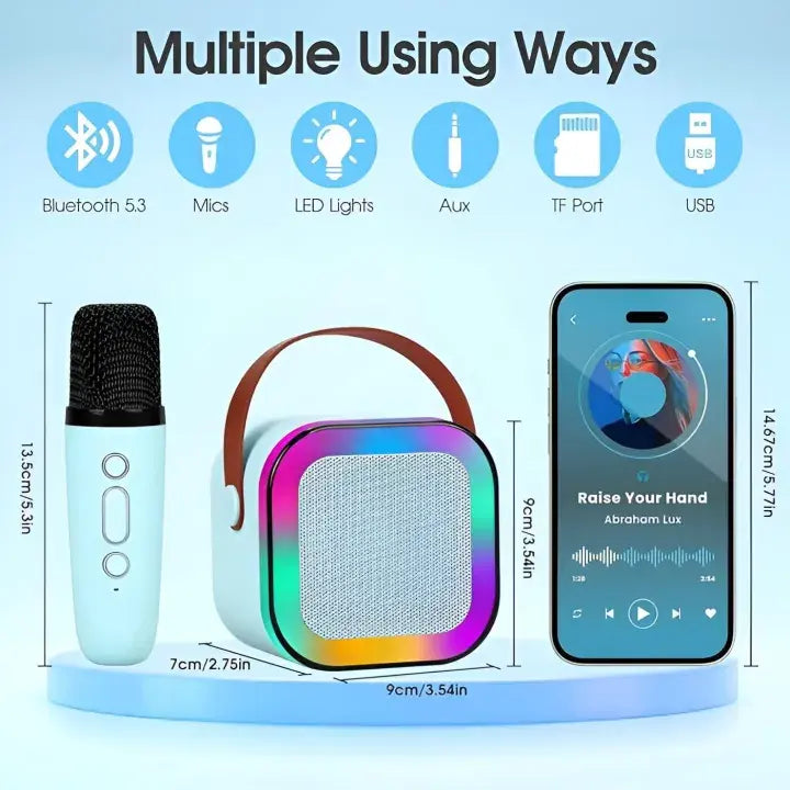 K12 Mini Wireless Mic Speaker with RGB Lights - imixpress.com