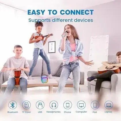 K12 Mini Wireless Mic Speaker with RGB Lights - imixpress.com