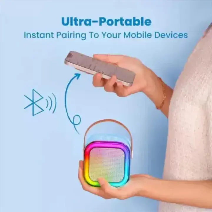K12 Mini Wireless Mic Speaker with RGB Lights - imixpress.com
