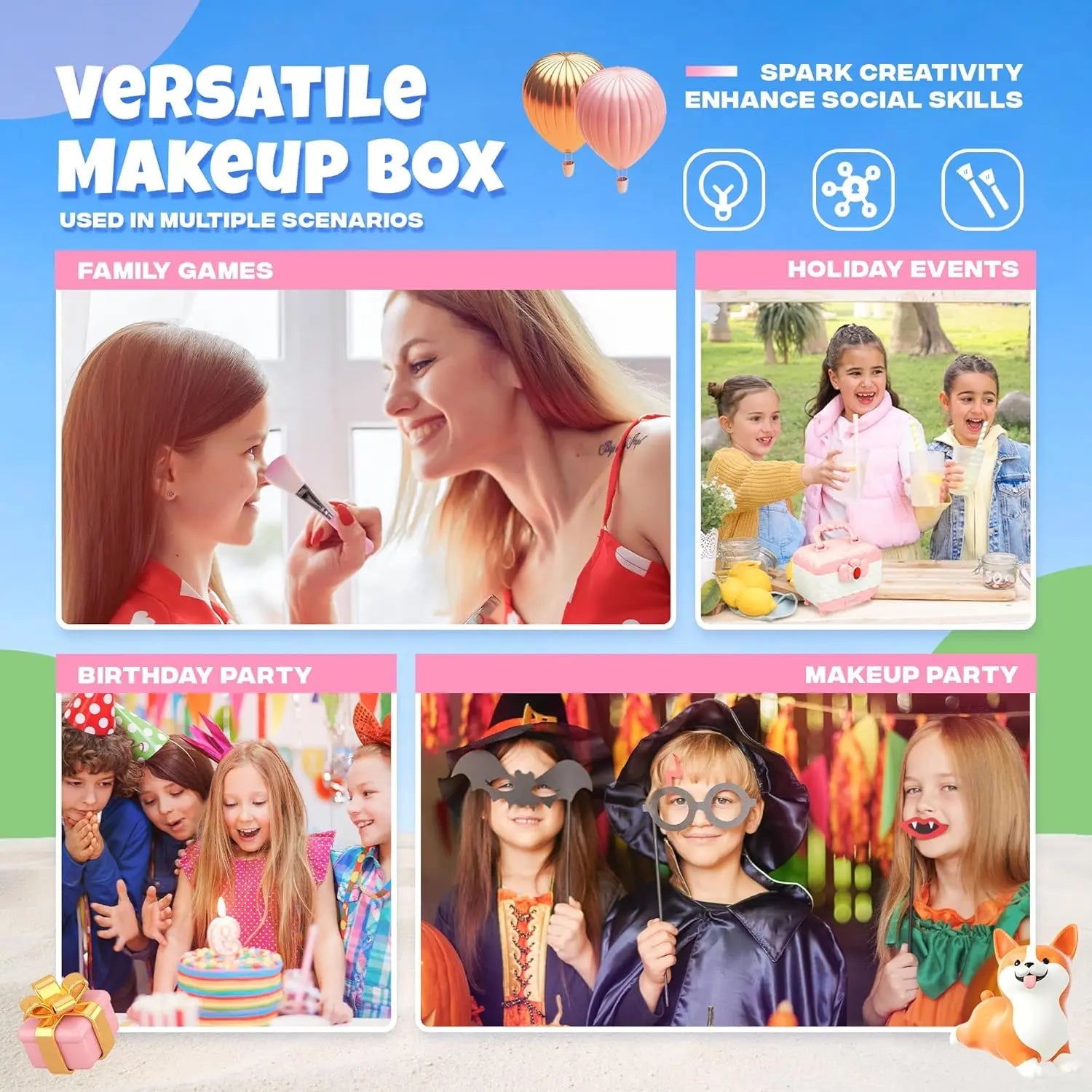 Kids Pretend Makeup Kit - 41 Pcs (1026-40) - imixpress.com