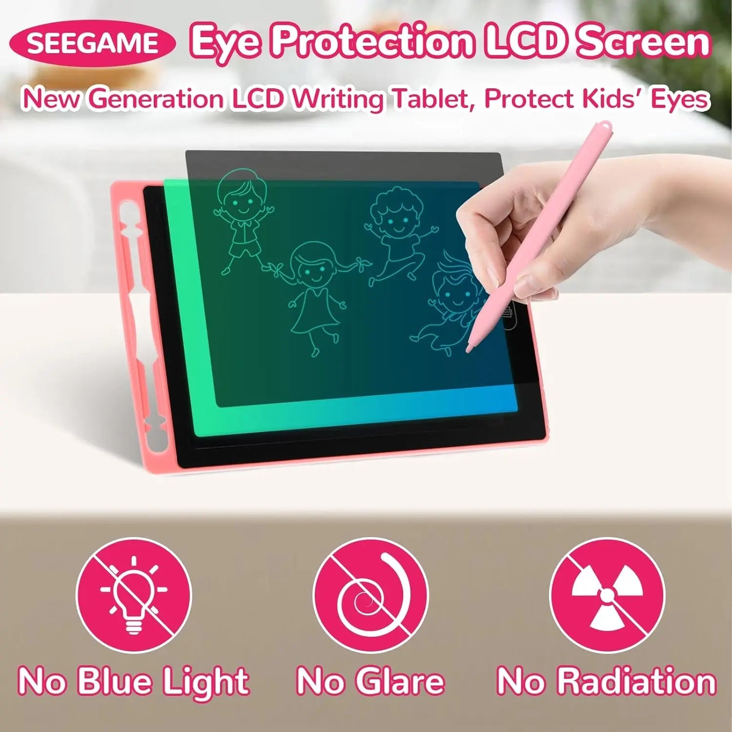LCD Multicolor Screen Writing Tablet Erasable Writing Board - imixpress.com