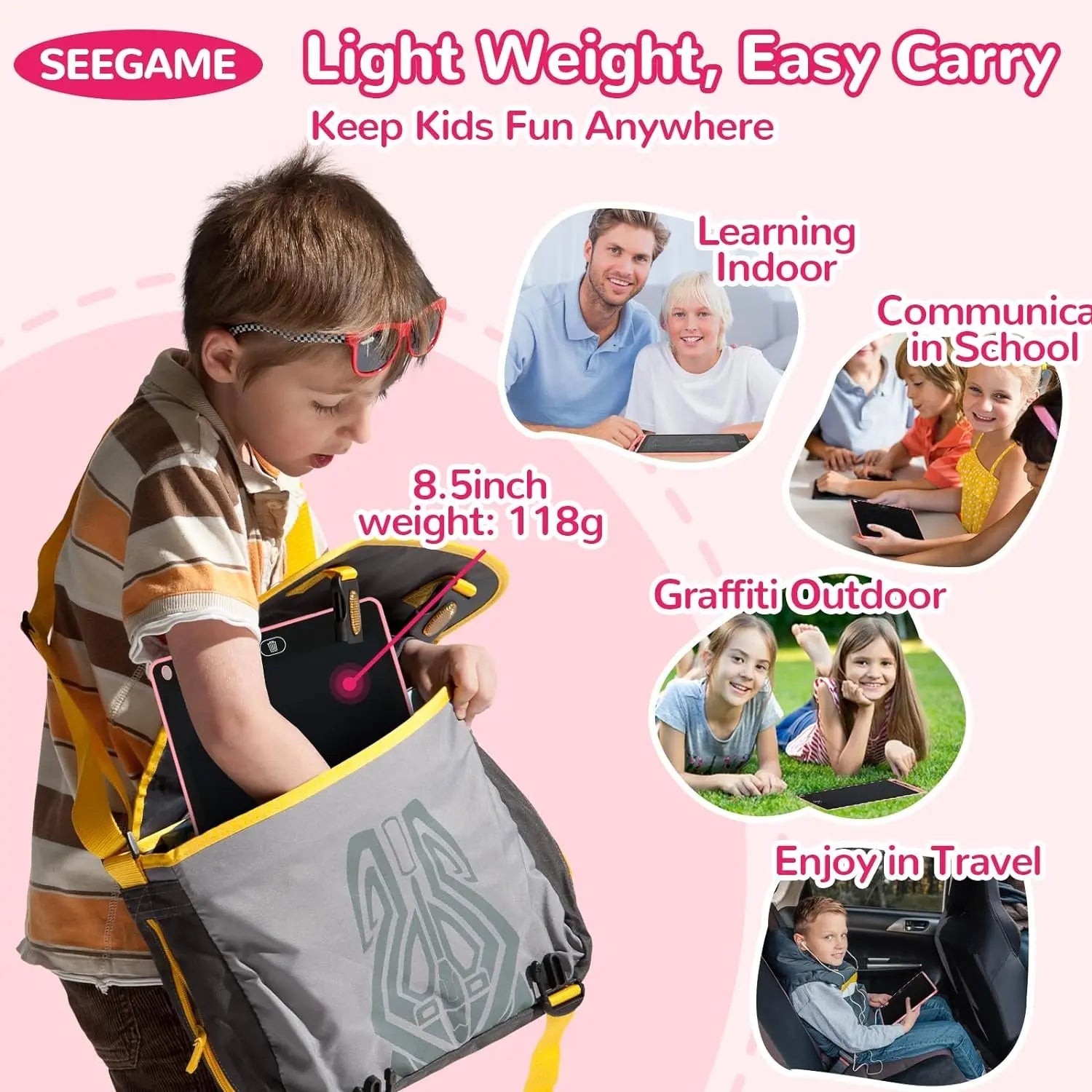 LCD Multicolor Screen Writing Tablet Erasable Writing Board - imixpress.com