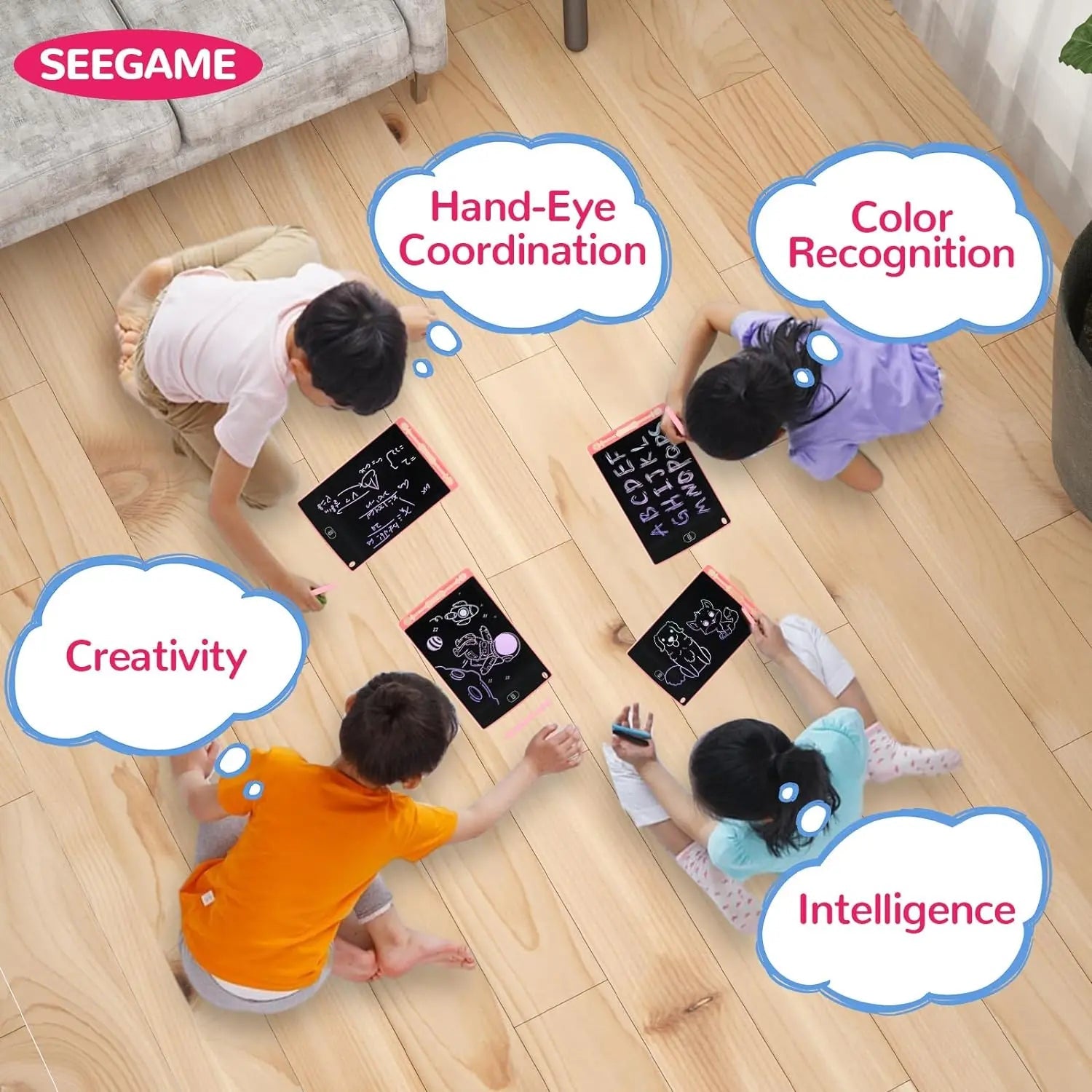 LCD Multicolor Screen Writing Tablet Erasable Writing Board - imixpress.com