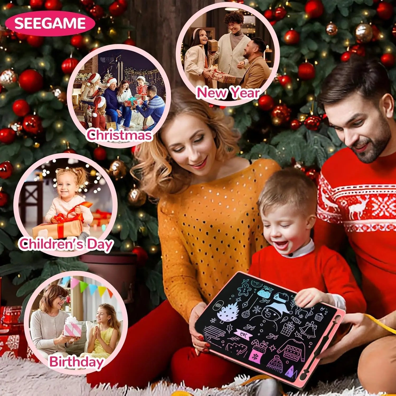 LCD Multicolor Screen Writing Tablet Erasable Writing Board - imixpress.com