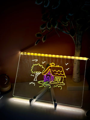 LED Glow Note Board With Night Light 