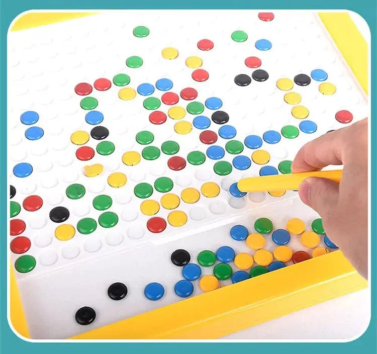 Magnetic Drawing Board Beads Dot Pattern Toy (Large) - imixpress.com