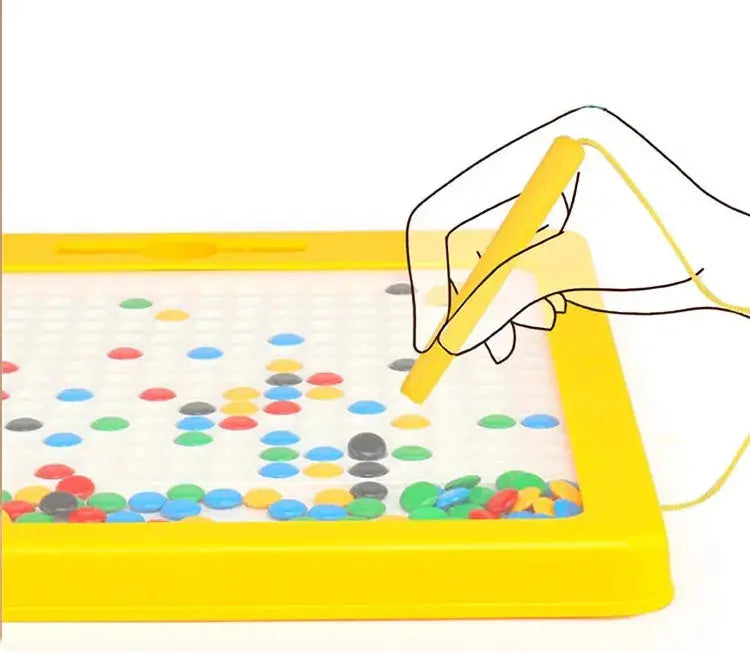 Magnetic Drawing Board Beads Dot Pattern Toy (Large) - imixpress.com