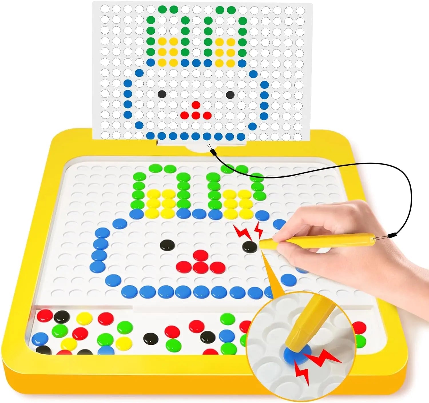 Magnetic Drawing Board Beads Dot Pattern Toy (Large) - imixpress.com