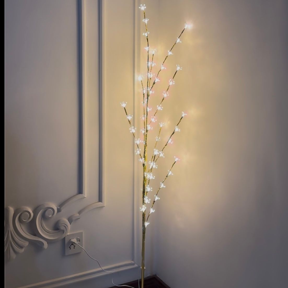 Standing Lamp with Mini Tingling Flowers – 5 Feet Tall with Elegant Stand - imixpress.com