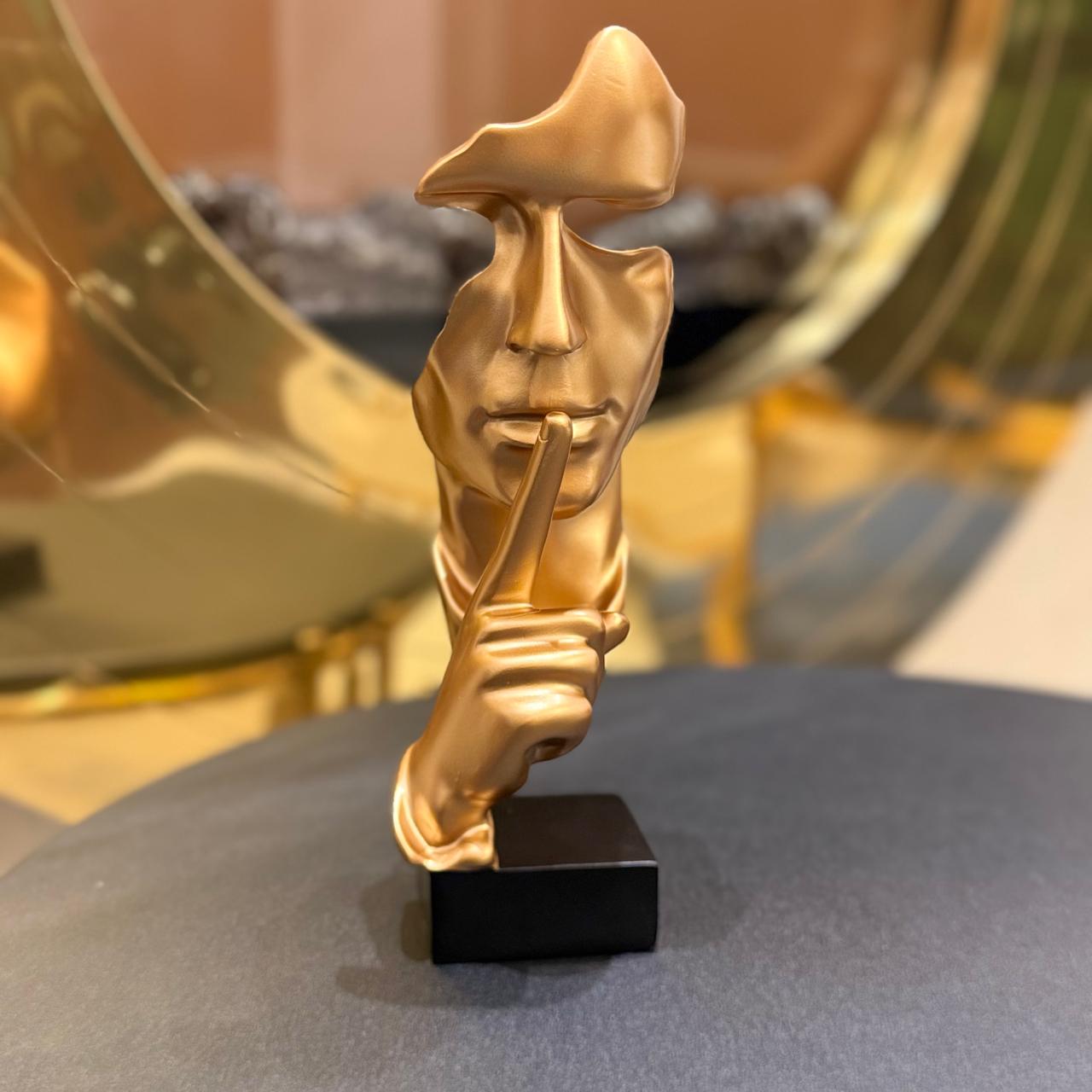 Large Silent Thinker Face Ceramic Sculpture – Elegant Home & Office Decor - imixpress.com