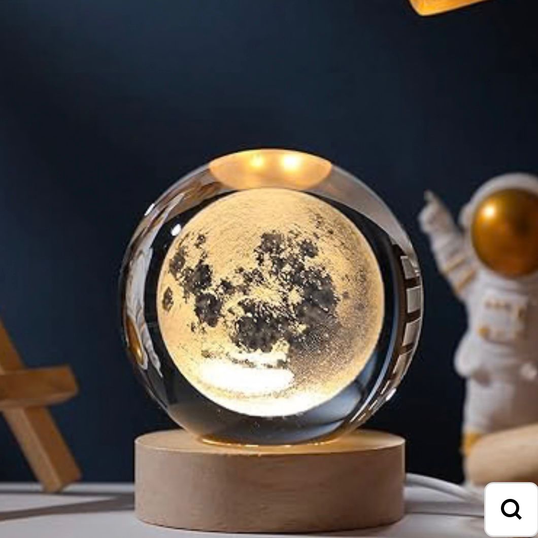 Night Light with Heavenly Bodies Enclosed in Glass – Elegant Home & Office Decor - imixpress.com