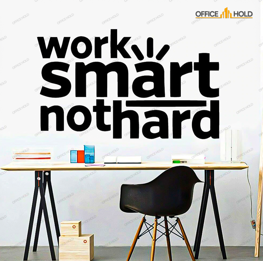 Work Smart Not Hard Inspirational Meeting Room Decor (ws01) - imixpress.com