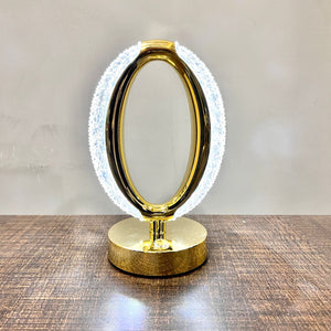 Luxury Gold-Plated Side Table Lamp with Multicolor Lighting – Rechargeable & Modern Design - imixpress.com