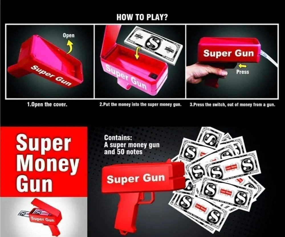 Money Gun Paper Spary Machine Toy - imixpress.com