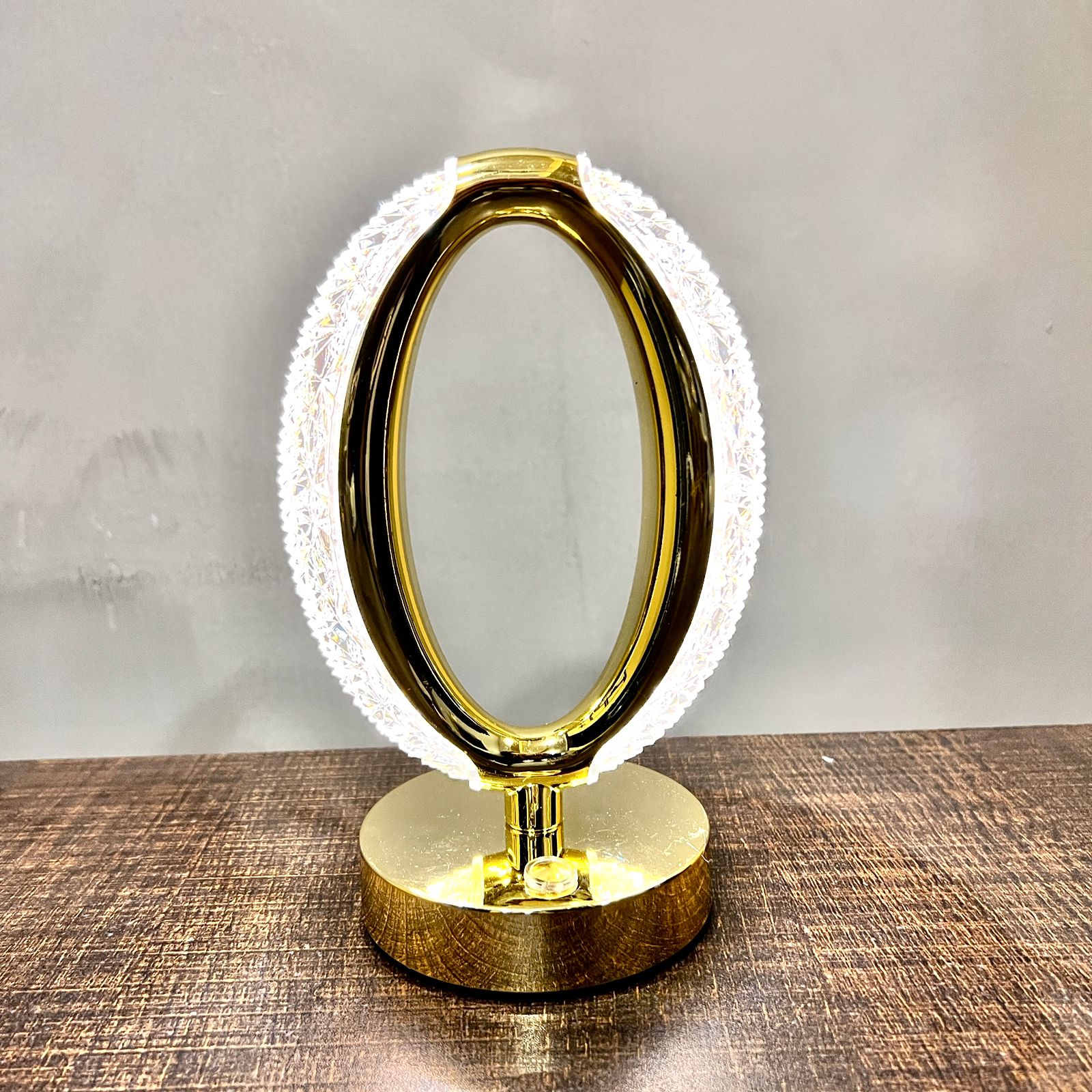 Luxury Gold-Plated Side Table Lamp with Multicolor Lighting – Rechargeable & Modern Design - imixpress.com