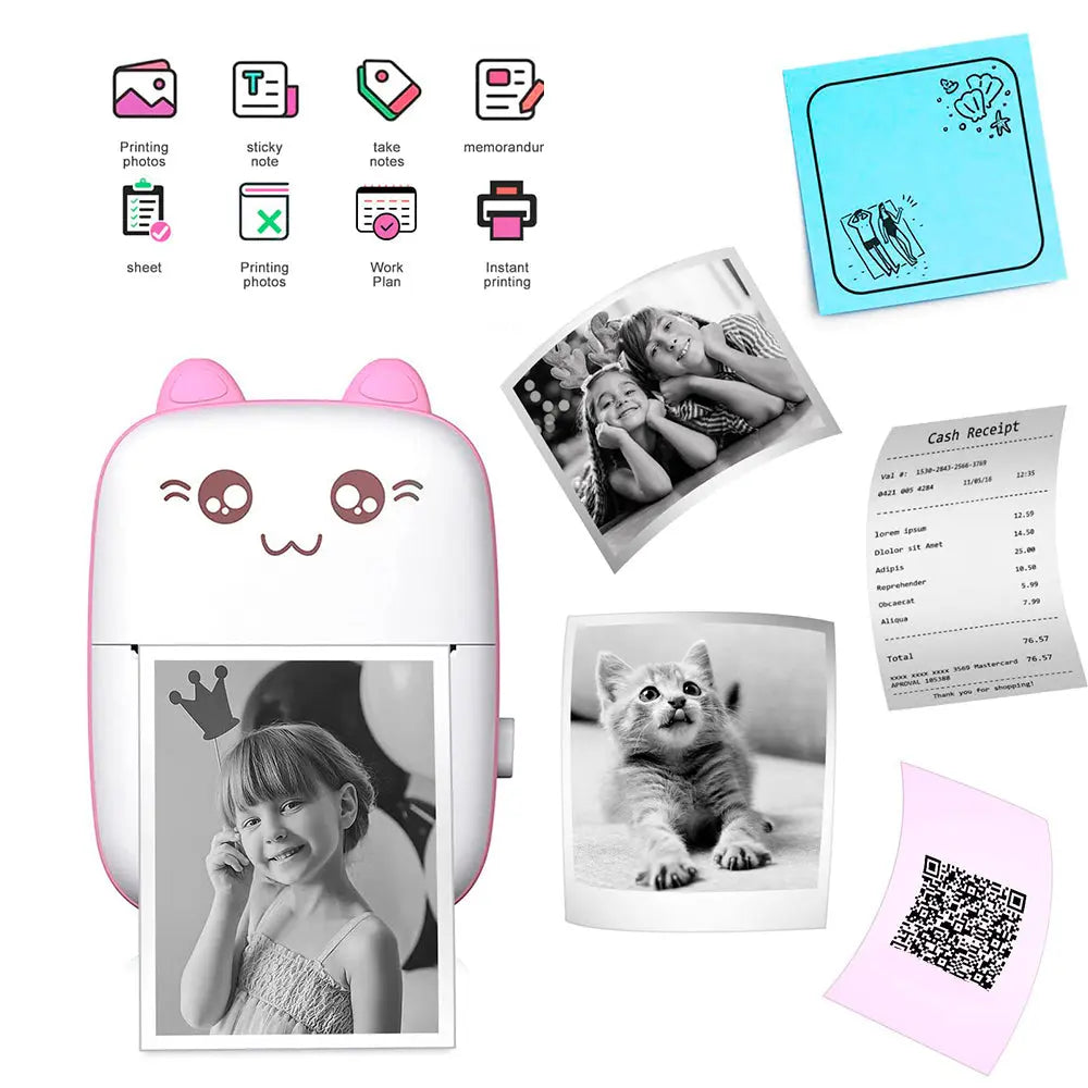 Pocket Inkless Mini Printer - Thermal Portable Bluetooth Wireless Mini Printer - imixpress.com
